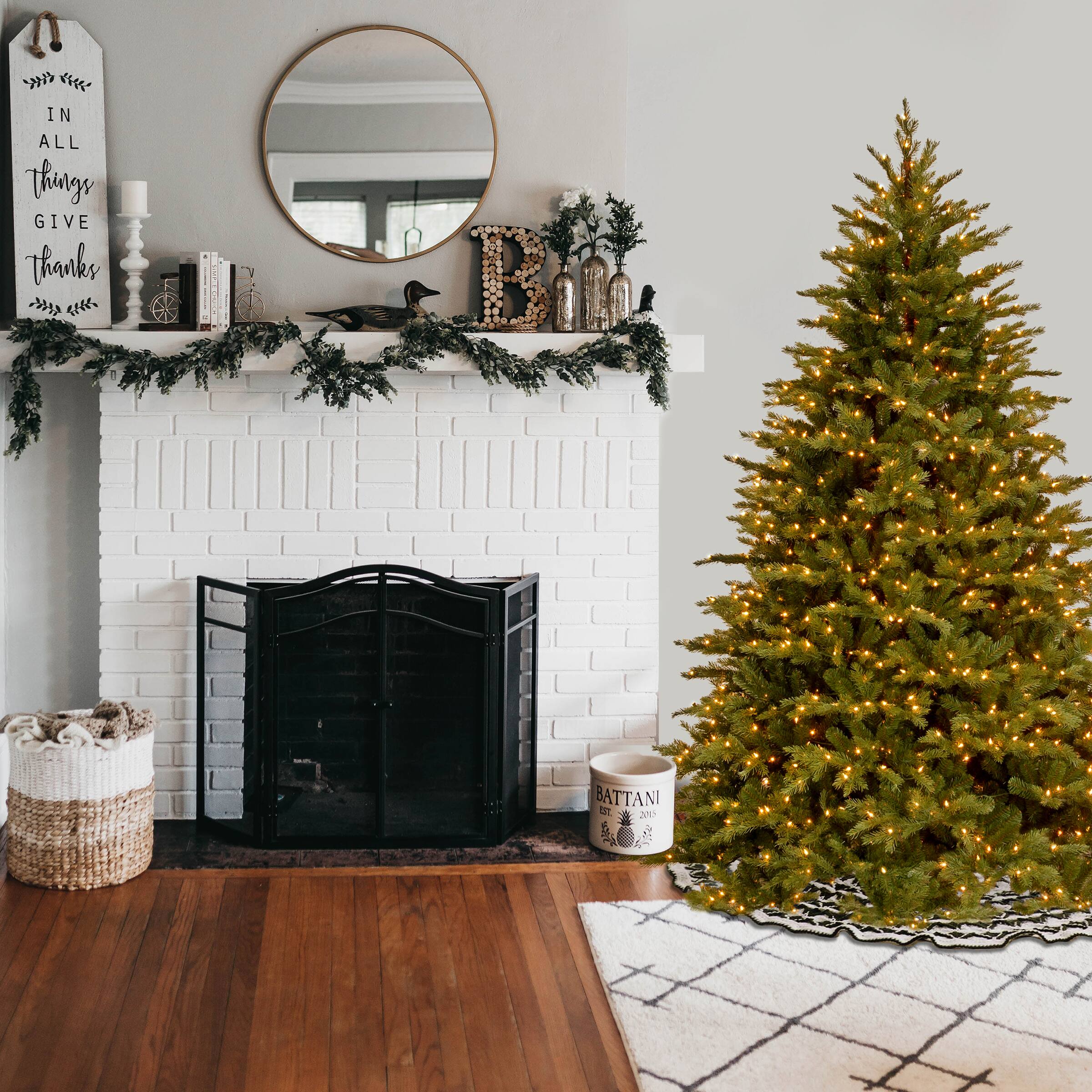 6.5ft. Pre-Lit Feel-Real&#xAE; Nordic Spruce&#xAE; Artificial Christmas Tree, Clear Lights